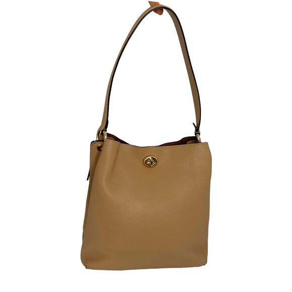 COACH Charlie Bucket Bag Sand Taupe Beige Everyday Classic Gold Hardware ($350) - Picture 2 of 14